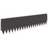 vidaXL Bordure de Pelouse 20 pc 103 x 25 cm Acier Noir