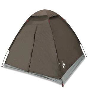 vidaXL Tente de camping &agrave; d&ocirc;me 4 personnes marron imperm&eacute;able
