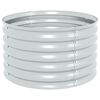 vidaXL Lit sur&eacute;lev&eacute; de jardin 80x80x44 cm Acier galvanis&eacute; Argent&eacute;