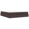 vidaXL Cadre de lit avec matelas avec matelas 2 pcs Tan tissu