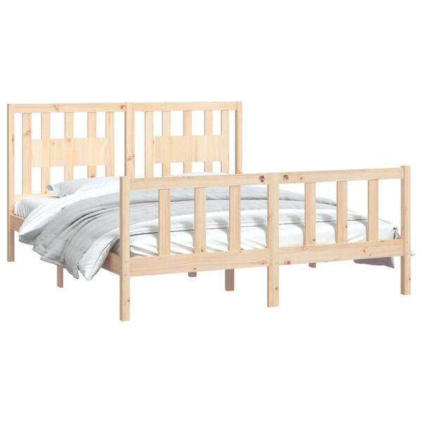 vidaXL Cadre de lit sans matelas bois massif de pin 160x200 cm