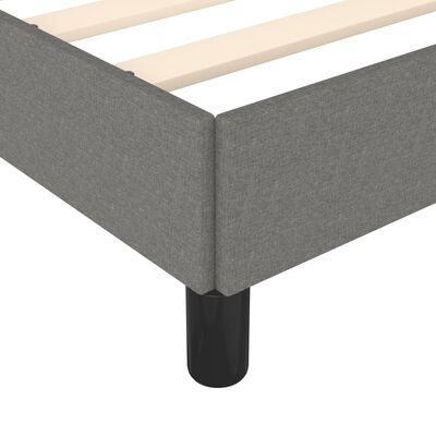 vidaXL Cadre de lit sans matelas gris foncé 90x200 cm tissu