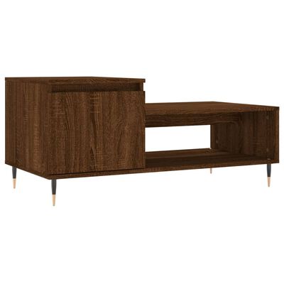 vidaXL Table basse Chêne marron 100x50x45 cm Bois d'ingénierie