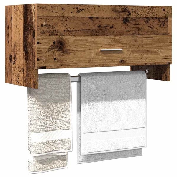 vidaXL Garde-robe vieux bois 70x32,5x35 cm bois d'ingénierie