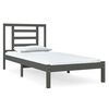 vidaXL Cadre de lit sans matelas gris 90x190 cm bois de pin massif