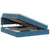 vidaXL Lit de rangement LED avec matelas Bleu fonc&eacute; 180 x 200 cm