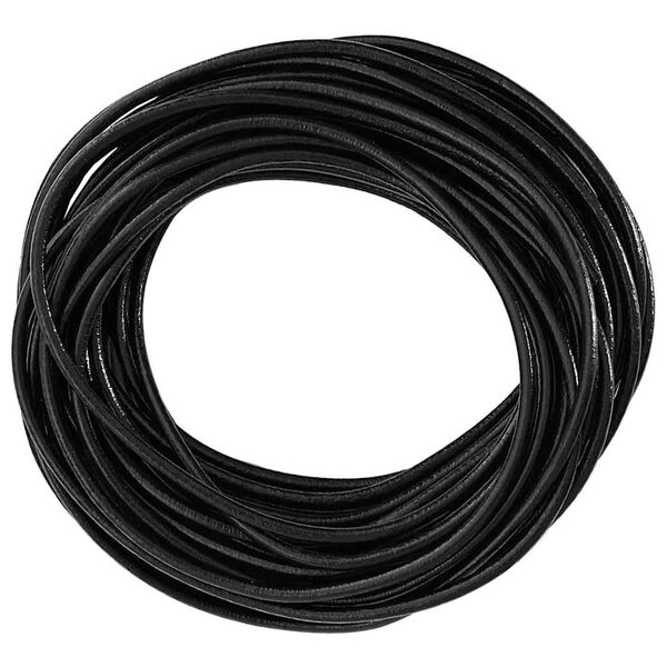 vidaXL Corde en Cuir Noir &Oslash;2,5 mm x 5 m Cuir
