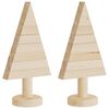 vidaXL Arbres de No&euml;l en bois pour d&eacute;coration 2 pcs 30 cm pin massif