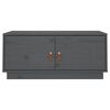 vidaXL Table basse Gris 80x50x35 cm Bois massif de pin