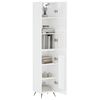 vidaXL Buffet haut Blanc brillant 34,5x34x180 cm Bois d'ing&eacute;nierie