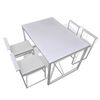 vidaXL Ensemble de table et chaises de salle &agrave; manger 5 pi&egrave;ces Blanc