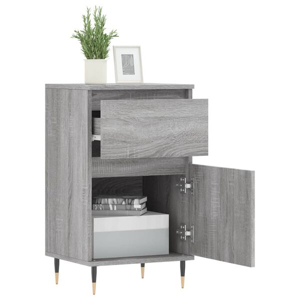 vidaXL Buffet sonoma gris 40x35x70 cm bois d'ing&eacute;nierie