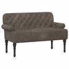 vidaXL Canap&eacute; love seat avec capitonnage en boutons Gris fonc&eacute;