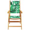 vidaXL Chaises inclinables de jardin lot de 8 vert tissu bois massif