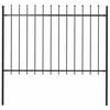 vidaXL Cl&ocirc;ture de jardin Woerden avec pointe en acier noir 170 x 120 cm