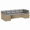 vidaXL Ensemble de canap&eacute; de jardin 7 pc beige et gris clair