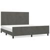 vidaXL Cadre de lit sans matelas gris fonc&eacute; 160x200 cm velours