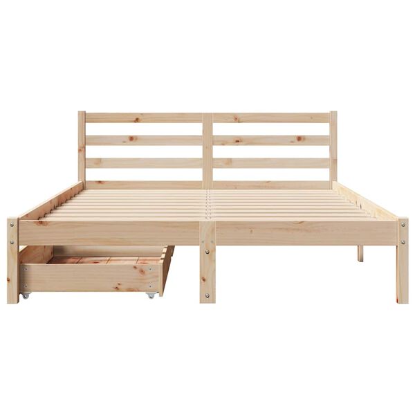 vidaXL Cadre de lit sans matelas 140x190 cm bois de pin massif