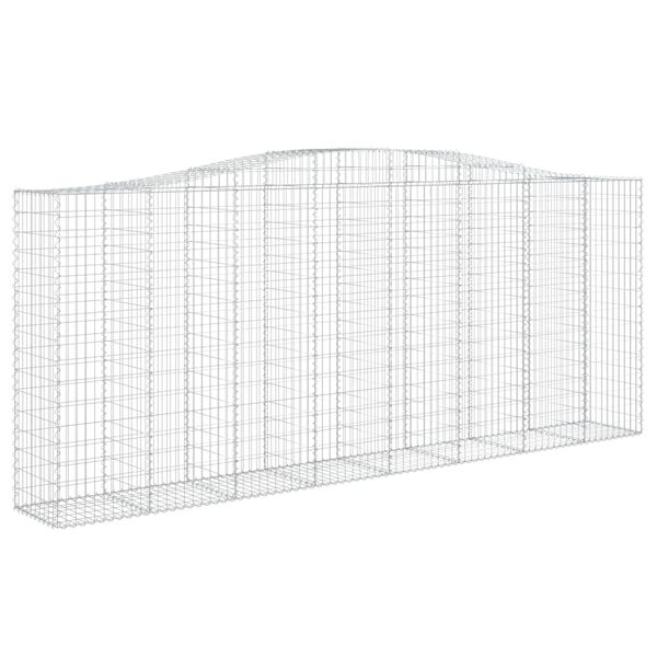 vidaXL Paniers à gabions arqués 10 pcs 400x50x160/180 cm fer galvanisé
