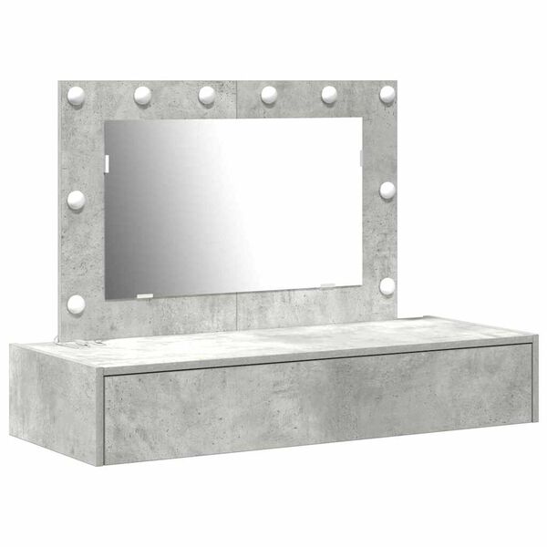 vidaXL Table de Toilette Gris 100 x 40 x 70 cm Bois d'ing&eacute;nierie