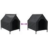 vidaXL Maison pour animaux Noir 110 x 75 x 90 cm Acier