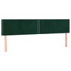 vidaXL T&ecirc;tes de lit 2 pcs Vert fonc&eacute; 100x5x78/88 cm Velours