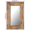 vidaXL Miroir teck recycl&eacute; 50 x 80 cm