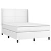 vidaXL Sommier &agrave; lattes de lit matelas LED Blanc 140x200 cm Similicuir