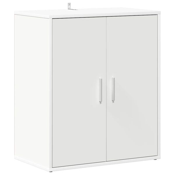 vidaXL Armoire &agrave; chaussures Blanc 60x35x70 cm Bois d&rsquo;ing&eacute;nierie