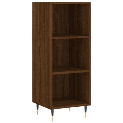 vidaXL Buffet haut Chêne marron 34,5x34x180 cm Bois d'ingénierie