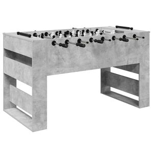 vidaXL Table de Foosball Gris B&eacute;ton 146,5 x 74 x 85 cm
