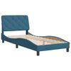 vidaXL Cadre de lit sans matelas bleu 90x190 cm velours