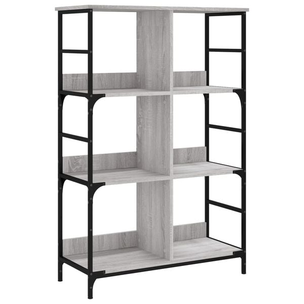 vidaXL Biblioth&egrave;que sonoma gris 78,5x33x117,5 cm bois d'ing&eacute;nierie