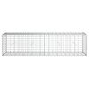 vidaXL Panier gabion avec couvercle 200x50x50 cm fer galvanis&eacute;