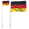 vidaXL Drapeau de l'Allemagne et m&acirc;t 5,5 m Aluminium