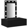 vidaXL Table de Toilette Noir 60 x 40 x 70 cm Bois d'ing&eacute;nierie