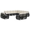 vidaXL Ensemble de canap&eacute; de jardin 13 pcs Noir et blanc cr&egrave;me