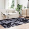 vidaXL Tapis Shaggy &agrave; poils longs NAVARRA gris fonc&eacute; 130x200 cm