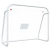 vidaXL But de football et filet blanc 125x96x60 cm acier et polyester