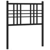 vidaXL Tête de lit métal noir 80 cm