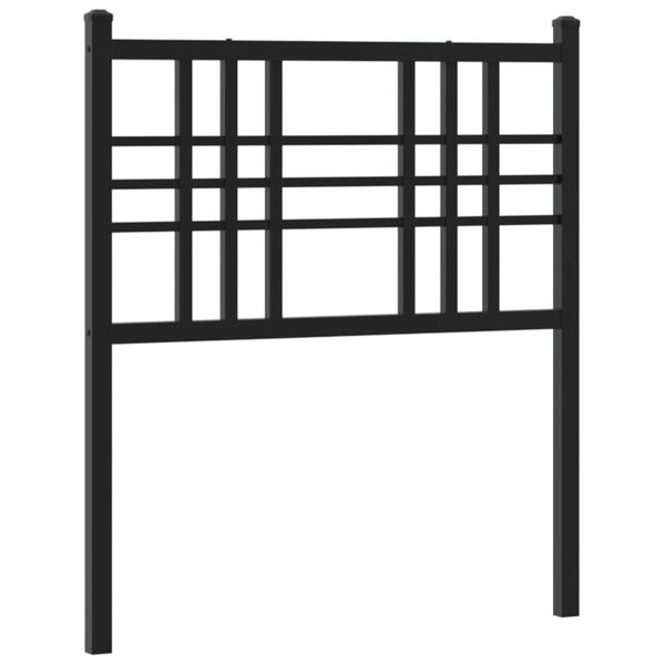 vidaXL Tête de lit métal noir 80 cm