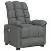 vidaXL Fauteuil de massage inclinable Gris fonc&eacute; Tissu