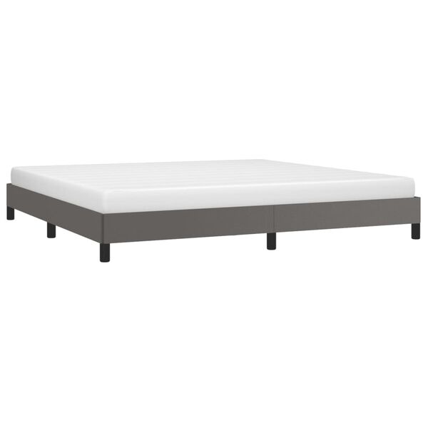 vidaXL Cadre de lit sans matelas gris 200x200 cm similicuir