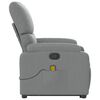 vidaXL Fauteuil de massage inclinable Gris clair Tissu