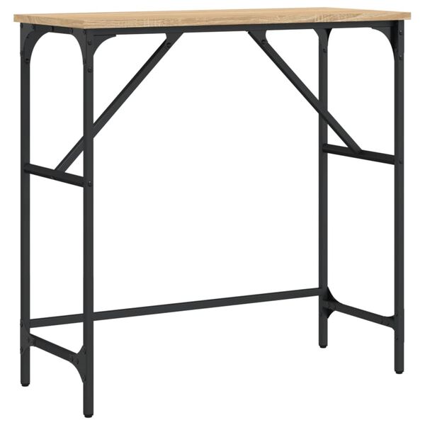 vidaXL Table console ch&ecirc;ne sonoma 75x32x75 cm bois d'ing&eacute;nierie
