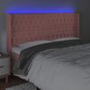 vidaXL T&ecirc;te de lit &agrave; LED Rose 183x16x118/128 cm Velours