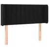 vidaXL T&ecirc;te de lit avec oreilles Noir 93x16x78/88 cm Velours