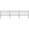 vidaXL Cl&ocirc;ture de jardin avec dessus en forme de lance en acier 504 x 100 cm Noir