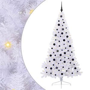 vidaXL Sapin de No&euml;l artificiel avec 300 LED Blanc 210 cm PVC et Acier
