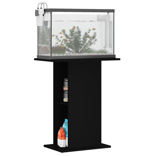 vidaXL Support pour aquarium noir 60,5x36x72,5 cm bois d'ingénierie